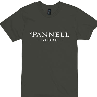 Addicted Tees Dark featuring a black t-shirt with 'Pannell Store' printed in white lettering.