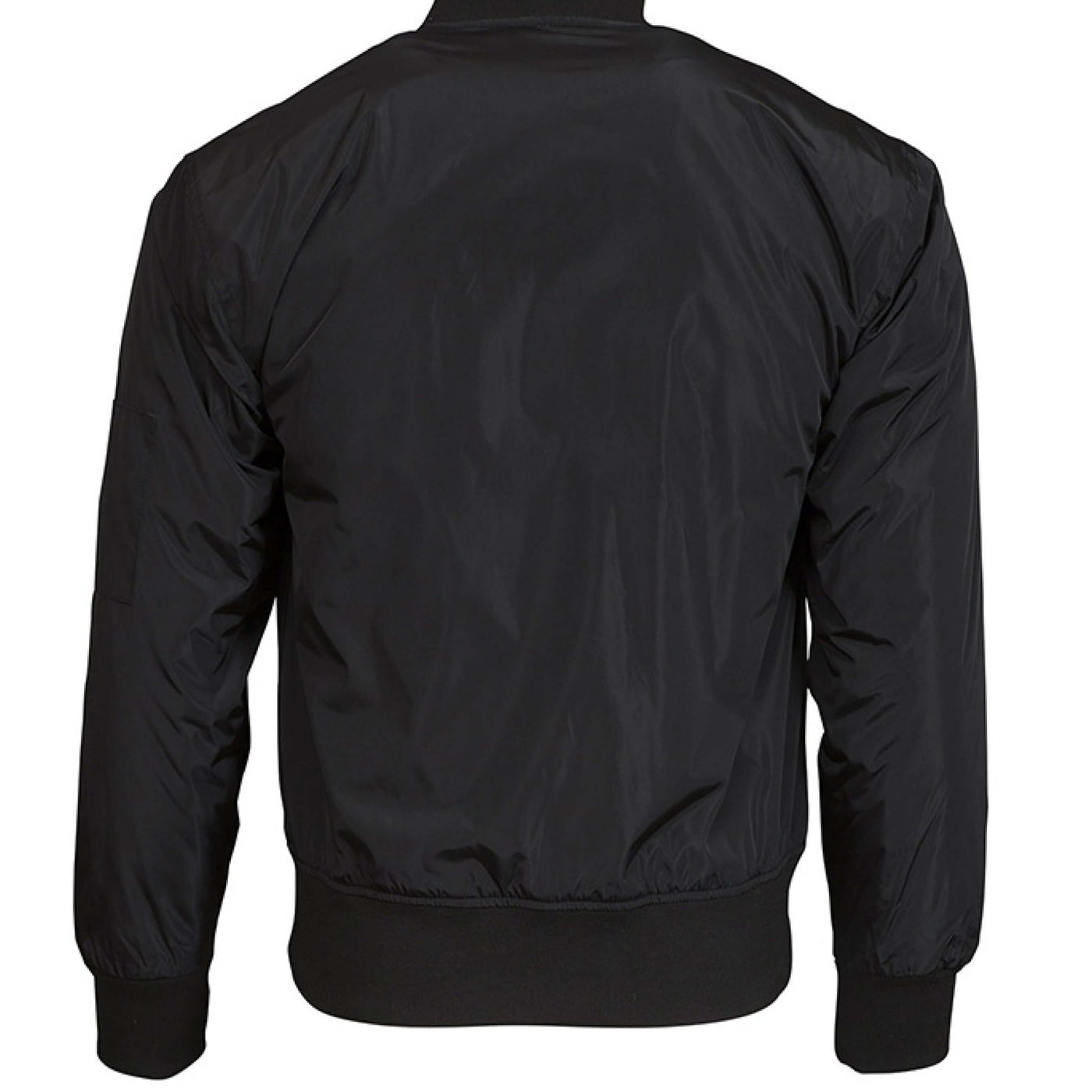 Back view of Pannell Store Bomber Jacket showcasing its sleek design and insulation features.