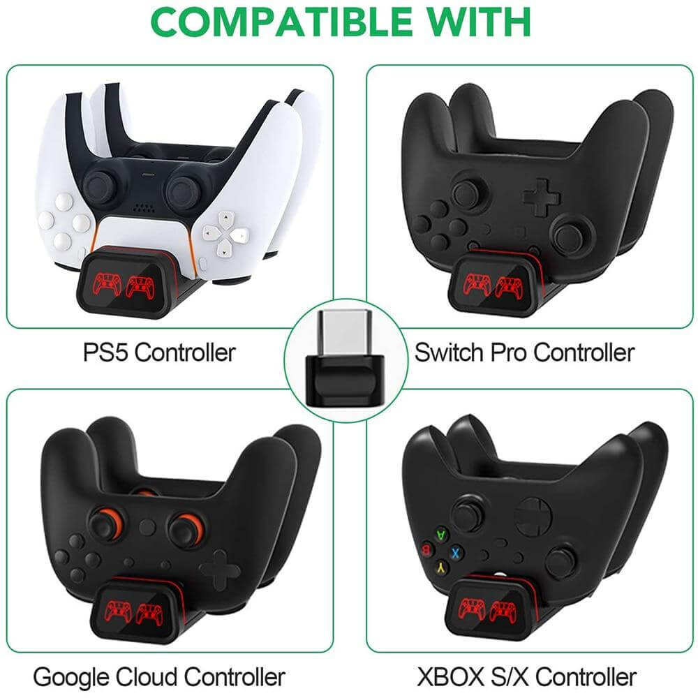 Controller Charging Dock For PS5 , Xbox Series S/X , Nintendo Switch