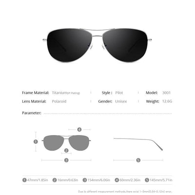 Titanium Polarized Sunglasses Men New Aviation Sun Glasses for Men