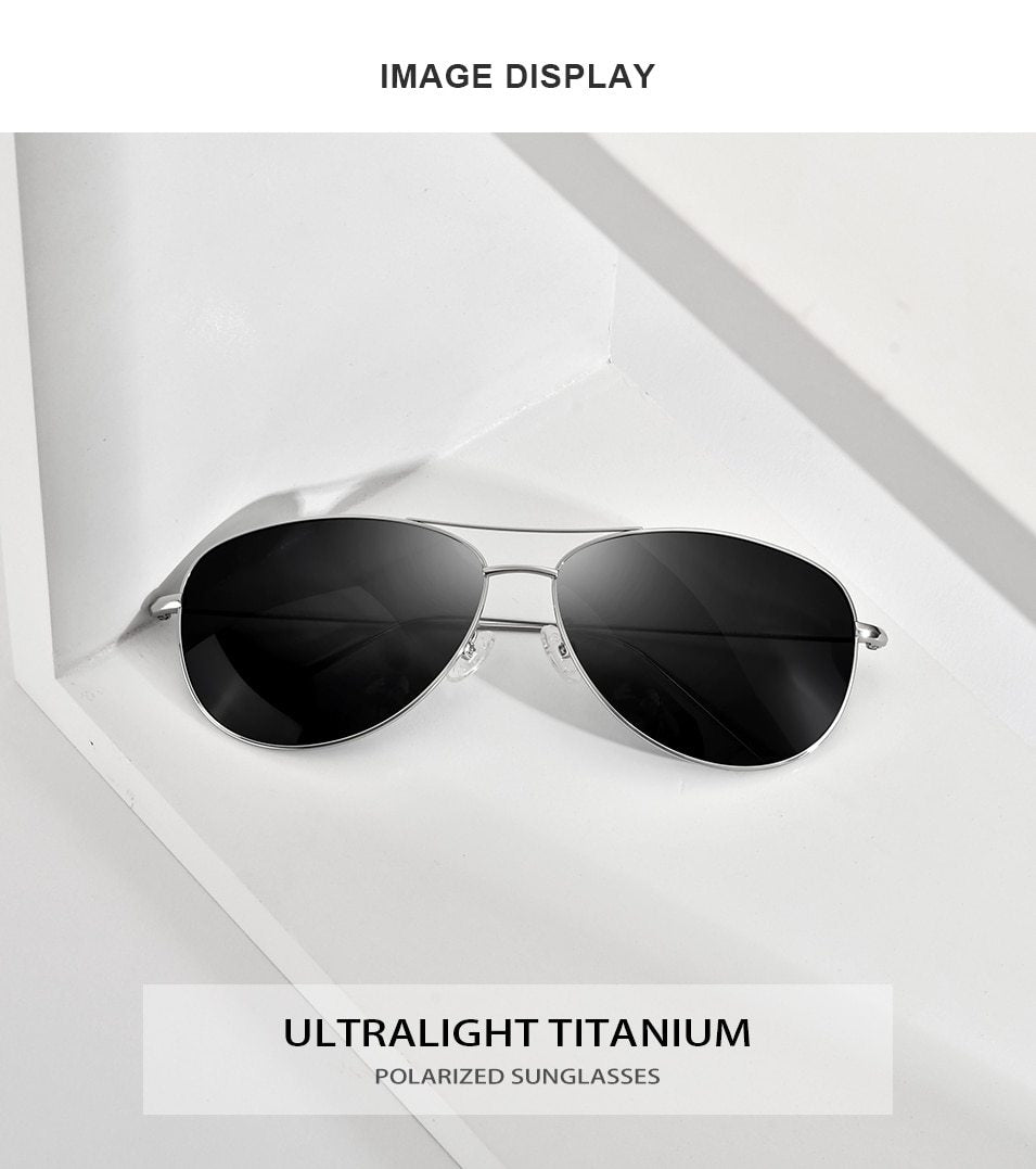 Titanium Polarized Sunglasses Men New Aviation Sun Glasses for Men