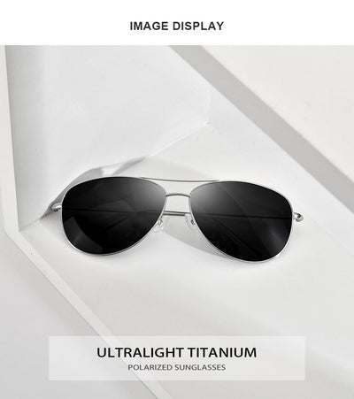 Titanium Polarized Sunglasses Men New Aviation Sun Glasses for Men