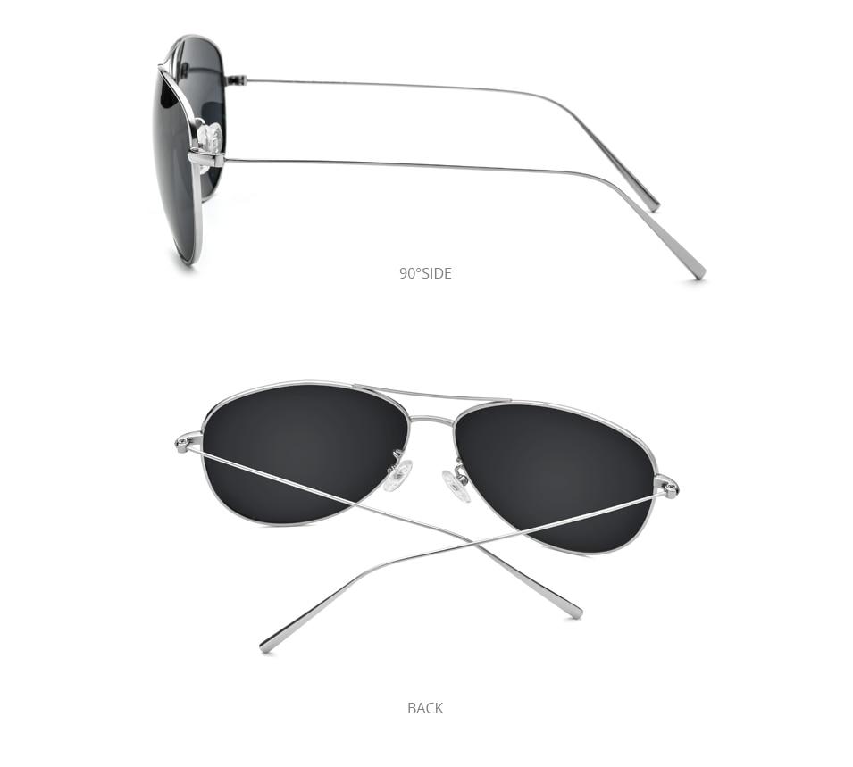 Titanium Polarized Sunglasses Men New Aviation Sun Glasses for Men