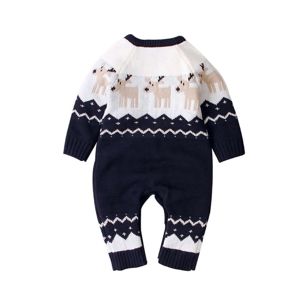 Baby Giraffe Shoulder Button Design Christmas Sweater