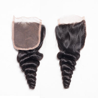 10a grade brazilian hair loose wave bundles with closures human hair