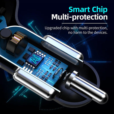 PBG LED 4 Port Rapid Car Charger - Charges 4 Devices at once!