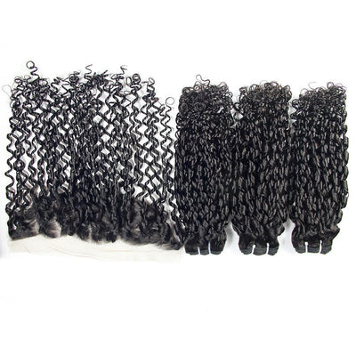 Super Double Drawn 12A Grade Luxury Curl BUNDLES with CLOSURES & FRONT